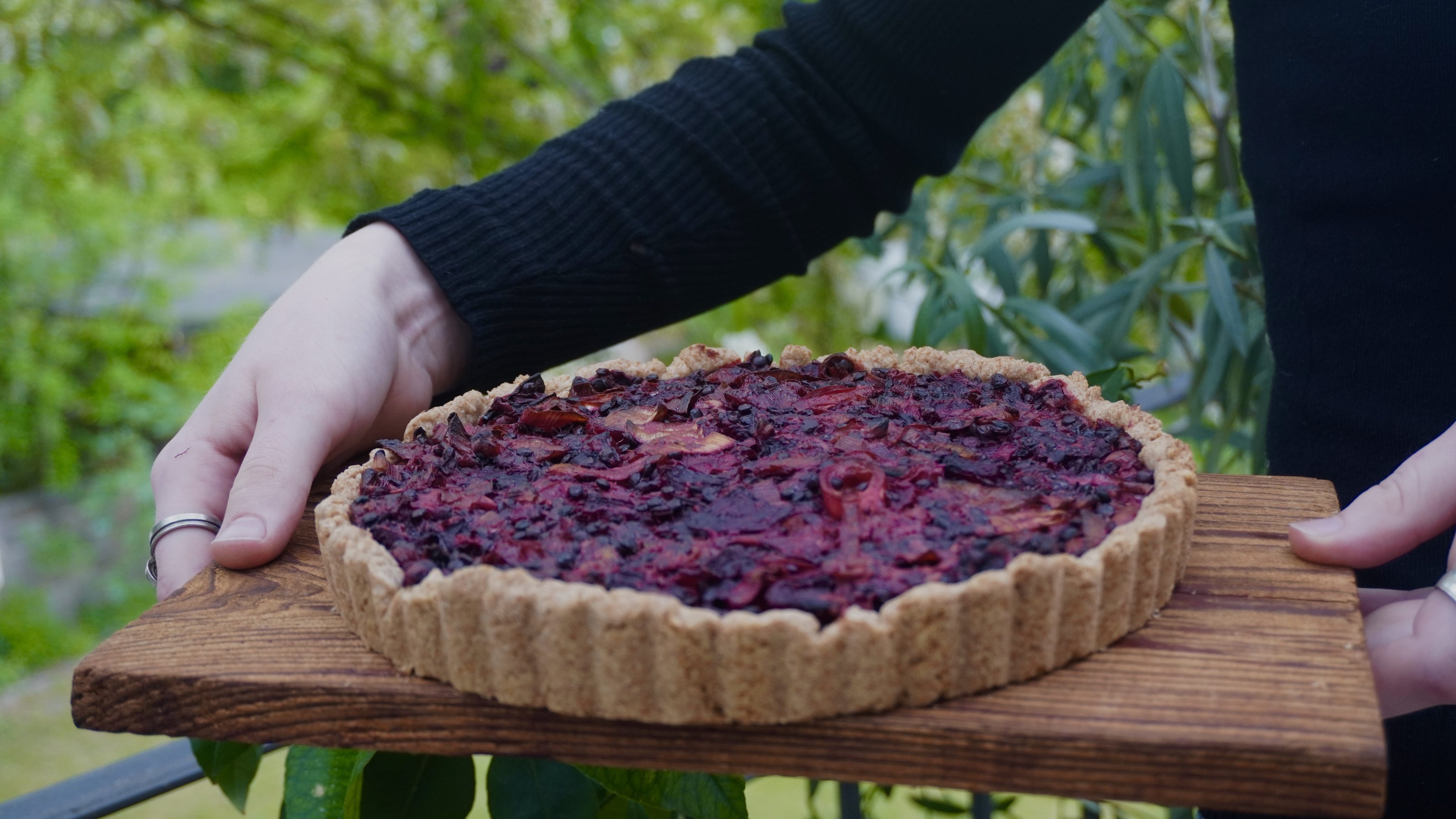 Tarte mit Rote Beete, Lauch und Kardamom